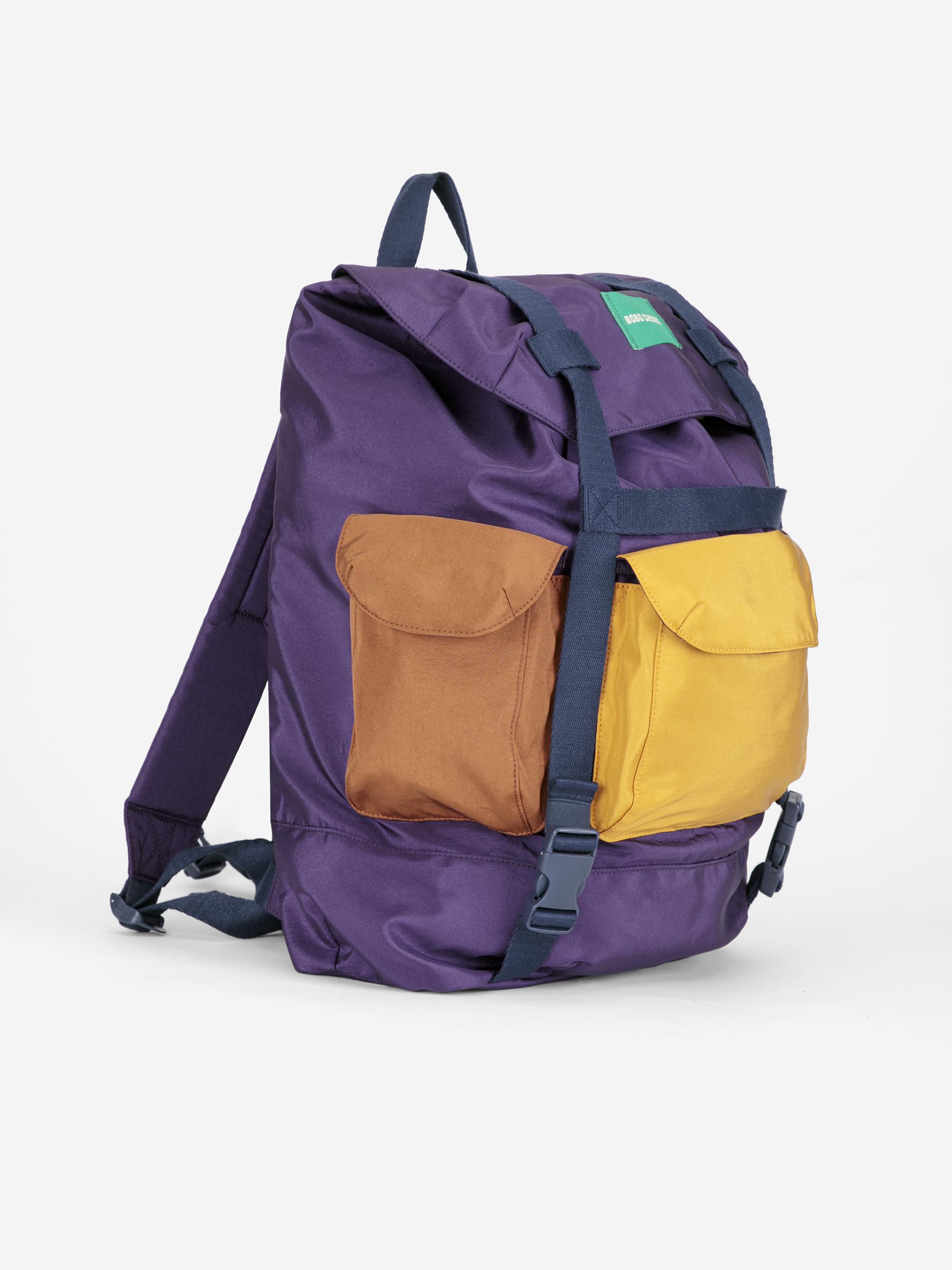 Bobo Choses Colorblock Backback Unisex Rucksack Oldschool violett